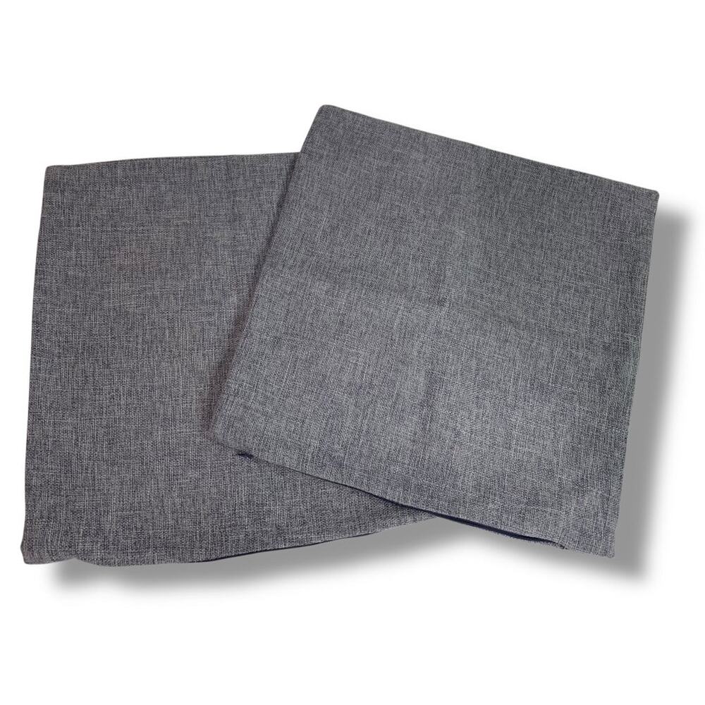 Set of 2 Woven Muted Purple 16" Pillow Cover Zip Closure